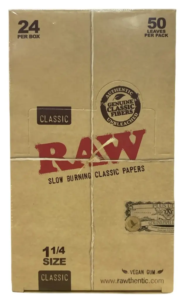 RAW 1 1/4 CLASSIC 50LEAVES/PCK 24/BOX