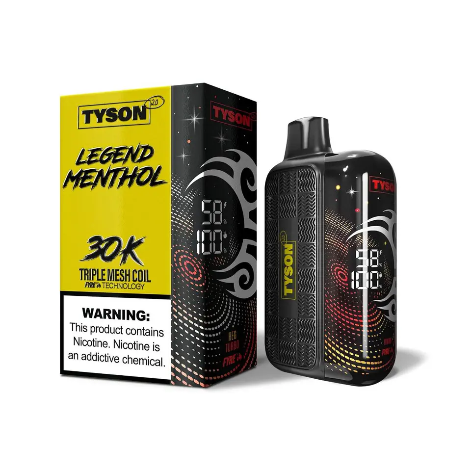 TYSON 2.0 LEGEND 5% DISPOSABLE 30000 PUFFS BOX OF 5