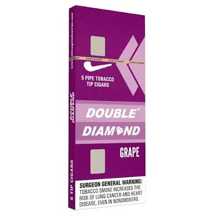 DOUBLE DIAMOND CIGARS 5 PIPE TOBACCO TIP CIGARS 