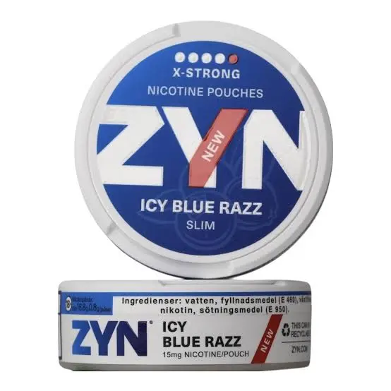 EUR ZYN ICY BLUE RAZZ X-STRONG