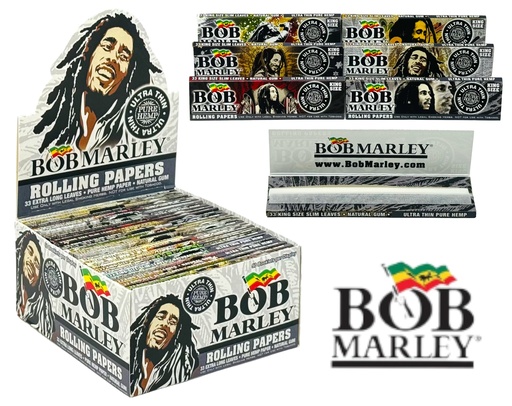 [BOB -23955] BOB MARLEY PURE HEMP ULTRA THIN ROLLING PAPER 33CT BOX OF 50