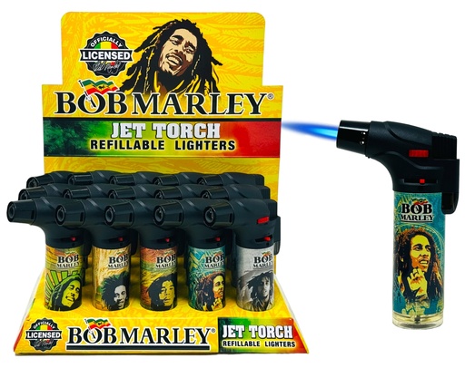 [BOB -25926] BOB MARLEY LARGE JET TORCH LIGHTERS #BM-LT-200 BOX OF 12