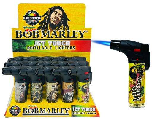 [BOB -25928] BOB MARLEY LARGE JET TORCH LIGHTERS #BM-LT-201 BOX OF 12