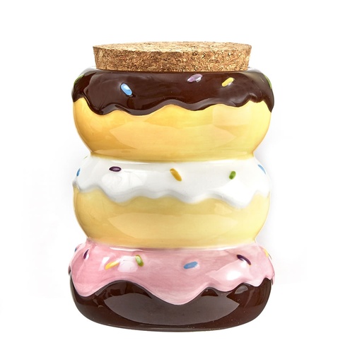 [FAS-00428] FASHIONCRAFT CERAMIC DONUT STASH JAR #88069