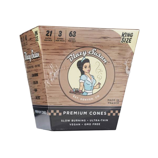 [INTREF00166] BLAZY SUSAN KING SIZE UNBLEACHED CONES 3CT BOX OF 21