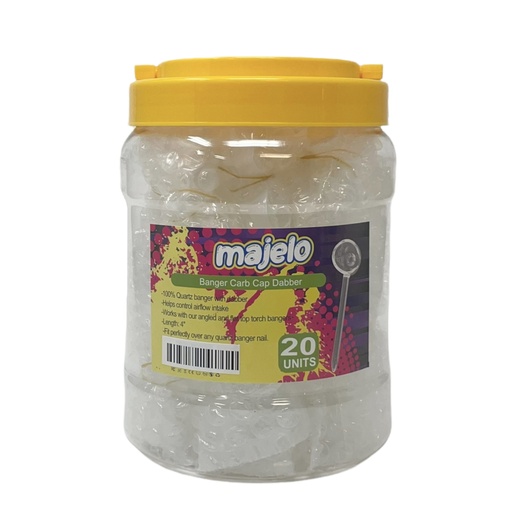 [INTREF01170] MAJELO NAIL CARB CAP DABBER 4" CLEAR #MJ024106 20CT JAR