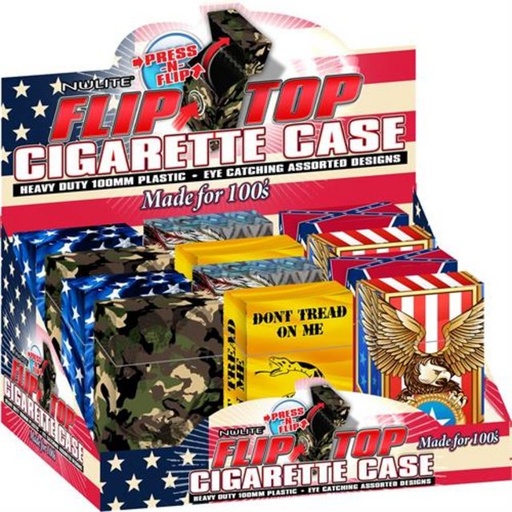 [ITM060521017952] NULITE FLIP TOP CIGARETTE CASE FOR 100'S TA-CC-218 BOX OF 12