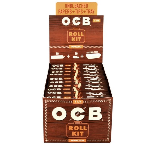 [ITM060720010913] OCB 1 1/4 UNBLEACHED ROLL KIT PAPERS+TIPS+TRAY 20CT
