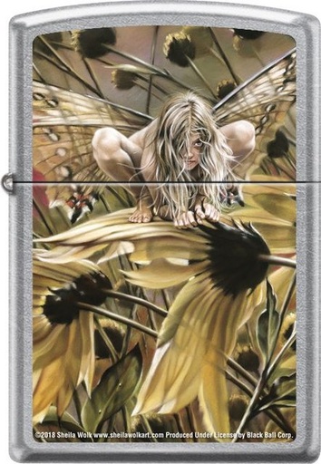 [ITM080121015626] ZIPPO LIGHTER 207 CAMELEON WOLD BRUSHED CHROME