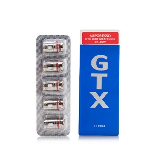 [ITM100321016712] VAPORESSO GTX 0.3OHM MESH COIL TRIPLE SILICON PROTECTION 5CT