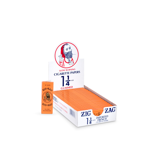[ITM230620010292] ZIG ZAG 1.25 SLOW BURNING CIGARETTE PAPERS GUMMED 24 BOOKLET