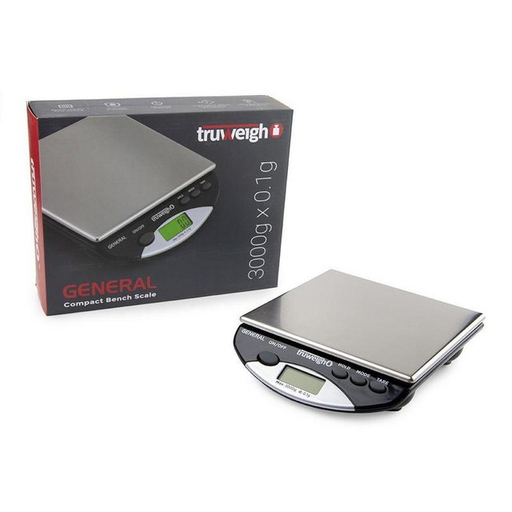 [ITM230620010414] TRUWEIGH GENERAL COMPACT BENCH SCALE 3000 X 0.1G BLACK
