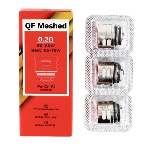[ITM23062065556555] VAPORESSO QF MESHED 0.2OHM 3CT