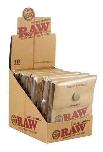 [ITM23062083808380] RAW POCKET ASHTRAY BOX OF 10