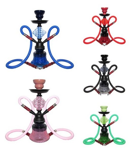 [ITM23062085268526] ZEBRA JOYCE 2 HOSE HOOKAH ASSORTED COLORS