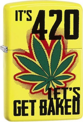 [ITM23062095409540] ZIPPO LIGHTER 28887 LET'S GET BAKED DESIGN ITEM Z-53J