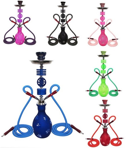 [ITM23062098009800] ZEBRA SMOKE SPADE 1HOSE HOOKAH ASSORTED COLORS