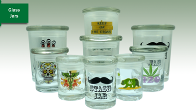 [ITM23062099179917] CANNALINE GLASS JAR HEAVY SMALL