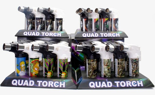 [ITM230720013093] SLANT TORCH LIGHTER NEON BOX OF 9
