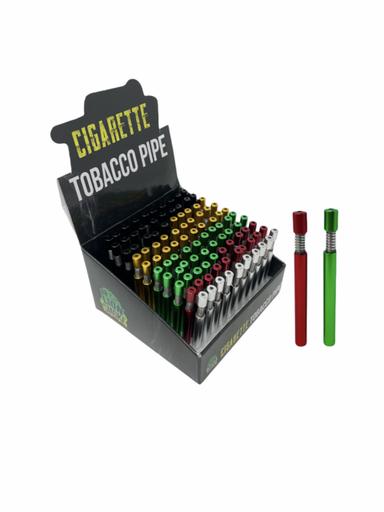 [ITM270121016032] LION SMOKE LARGE METAL PUSH COLOR ONE HITTER 100CT