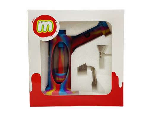 [ITM271221022325] MAJELO SILICONE GLASS WATER PIPE DAB RIG 7" #H76