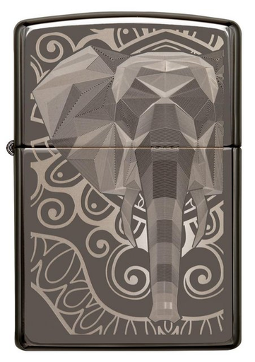 [ITM280321017084] ZIPPO LIGHTER ELEPHANT FANCY FILL DESIGN 49074