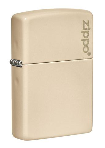 [ITM280321017105] ZIPPO LIGHTER FLAT SAND ZIPPO LOGO 49453ZL