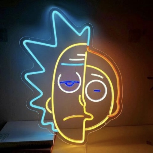 [LED -23684] LED NEON SIGN 106.6*76.2CM #ME98 (RICK & MORTY FACE) DESIGN