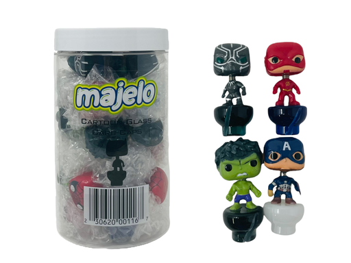 [MAJ-00455] MAJELO CARTOON GLASS CARB CAPS 15CT JAR