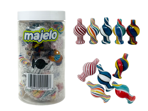 [MAJ-00471] MAJELO GLASS BUBBLE CARB CAPS 20CT JAR