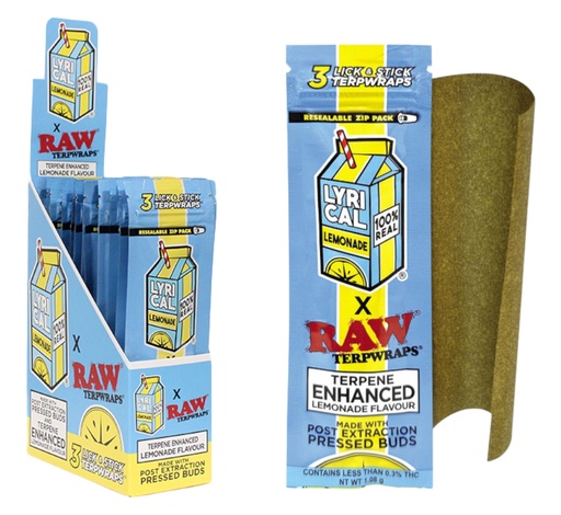 [RAW -23903] RAW ORGANIC X LYRICAL LEMONADE TERPWRAPS 3CT BOX OF 20