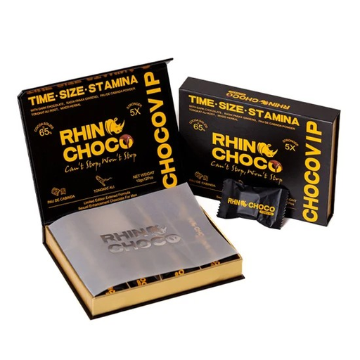 [RHIN-21227] RHINO CHOCO VIP SEXUAL ENHANCEMENT CHOCOLATE 10G BOX OF 12