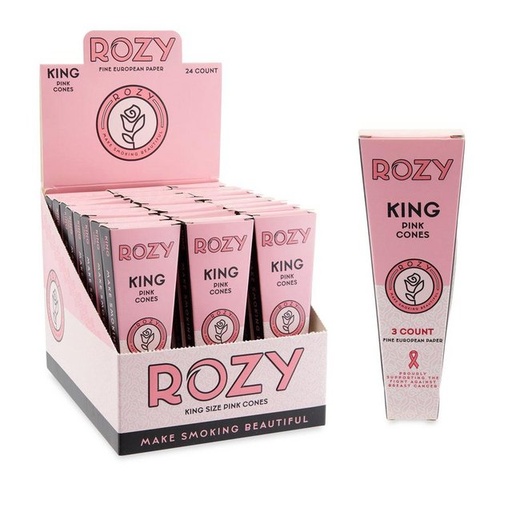 [ROZY-06201] ROZY KING SIZE PINK CONES 3CT BOX OF 24