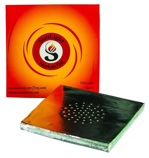 [SUN-03143] SUNLIGHT SQUARE HOOKAH FOIL PRE-CUT 100CT