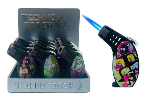 [TECH-06122] TECHNO TORCH #12156-RM1 RICK & MORTY TORCH LIGHTERS BOX OF 12