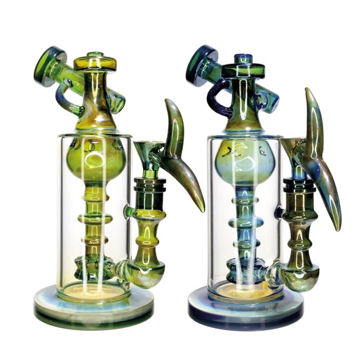 [Temp-HAM-000575] 12" BOX FANCY GLASS BONG ASSORTED COLORS