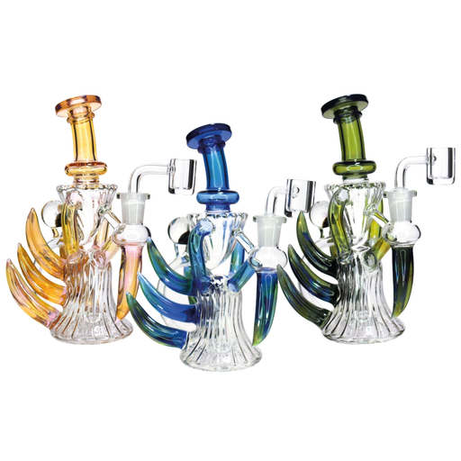 [Temp-HAM-000577] 12" EXOTIC GLASS BONG STLE 3 WP-186 ASSORTED COLORS