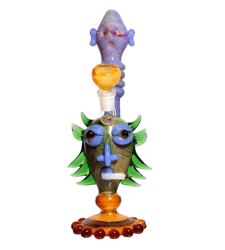 [Temp-HAM-000595] 13" SMOKING BUDDY GLASS FANCY BUBBLER ASSORTED COLORS