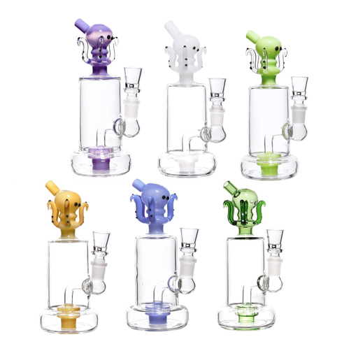 [Temp-HAM-000687] 8" ELEPHANT HEAD GLASS BONG MWP-102 ASSORTED COLORS