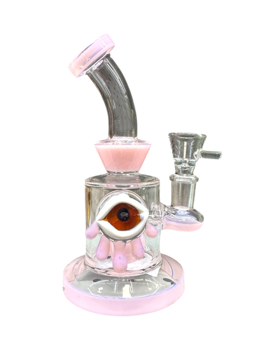 [Temp-HAM-000688] 8" EYE CLASSIC GLASS BONG ASSORTED COLORS