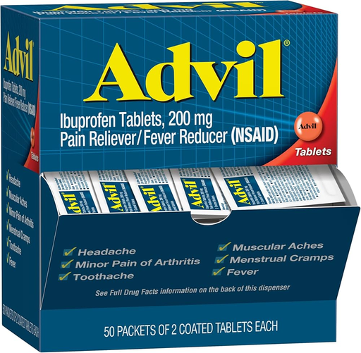 [Temp-HAM-000748] ADVIL IBUPROFEN TABLETS 2CT BOX OF 50