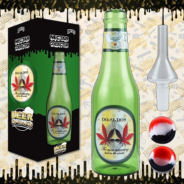 [Temp-HAM-001062] BEER BURNER BOTTLE GLASS 2 IN 1 BUBBLER MIX DESIGNS