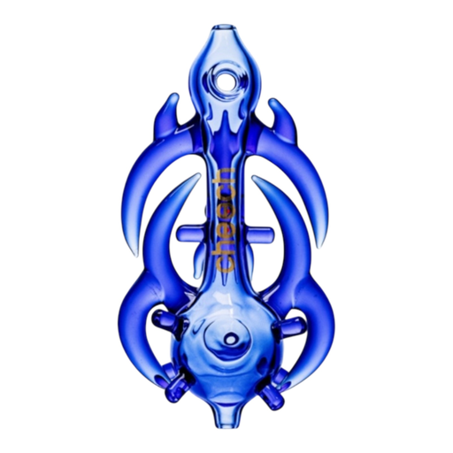 [Temp-HAM-001306] CHEECH BLUE BEETLE SMOKE CANON 6" GLASS HAND PIPE #CH-PIPE-253