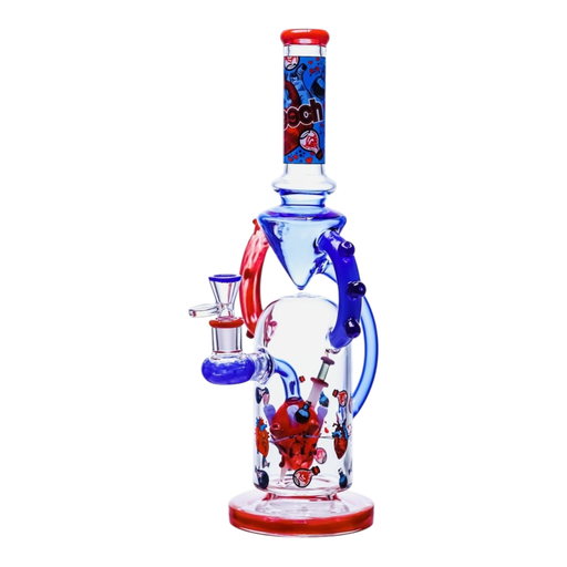 [Temp-HAM-001333] CHEECH HEART SURGEONS WEEKEND RELAXATION KIT 14" GLASS WATER PIPE #CHE-368