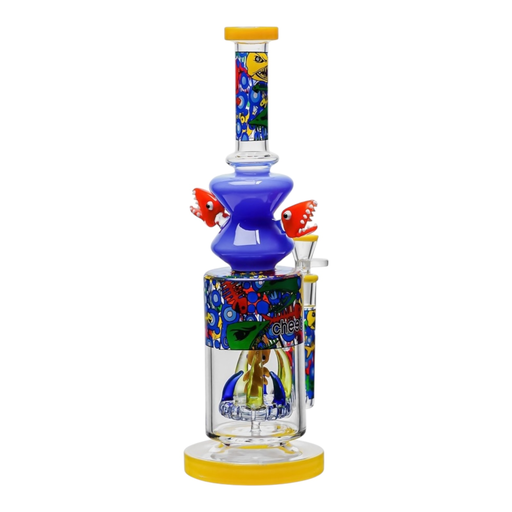 [Temp-HAM-001345] CHEECH PIRHANNA TAKEOVER 12" GLASS WATER PIPE #CHE-371
