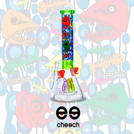 [Temp-HAM-001352] CHEECH SHARK 15" GLASS WATER PIPE #CHE-374