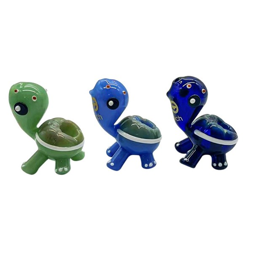 [Temp-HAM-001353] CHEECH SLOW AND STEADY WINS THE RACE 3" GLASS HAND PIPE #GHP-1679-DBL