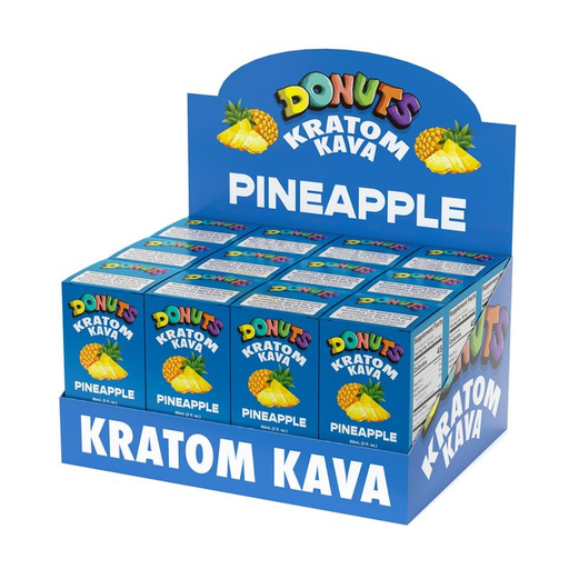 [Temp-HAM-001685] DONUTS 480MG KRATOM KAVA SHOT PINEAPPLE BOX OF 12