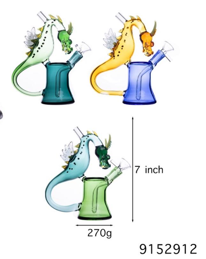 [Temp-HAM-001714] DRAGON BREATH GLASS WATER PIPE SUPER #9152912 ASSORTED COLORS