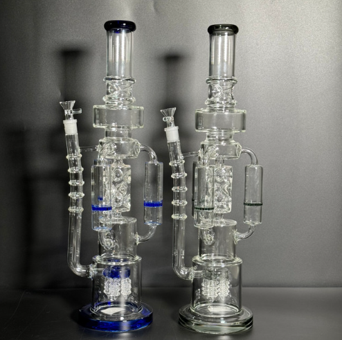 [Temp-HAM-002173] GLASS WATER PIPE 19.5" #DYW-62 ASSORTED COLORS